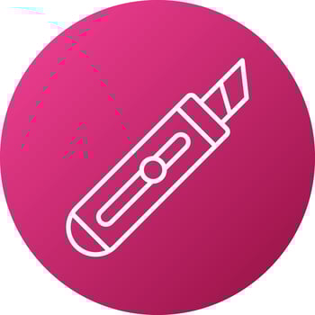 Box Cutter Icon Style vector