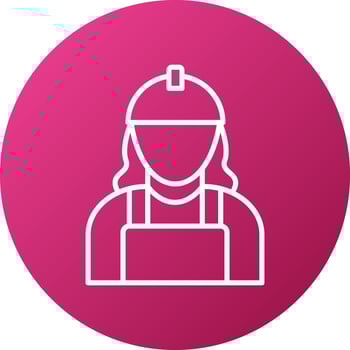 Worker Female Icon Style vector