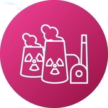 Nuclear Power Plant Icon Style vector