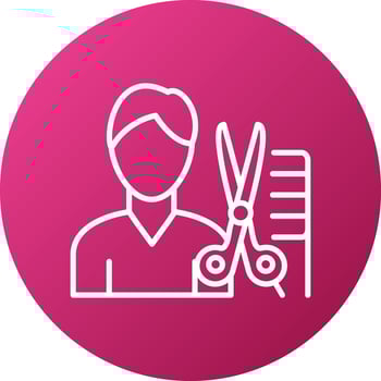 Hairstylist Icon Style vector