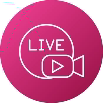 Live Broadcast Icon Style vector