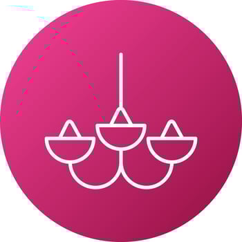 Chandelier Icon Style vector