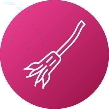 Witch Broom Icon Style vector