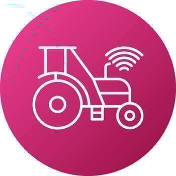 Smart Tractor Icon Style vector