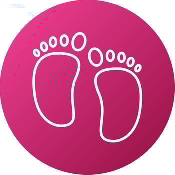 Baby Feet Icon Style vector