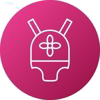 Baby Carrier Icon Style vector