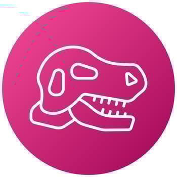 Dinosaur Fossil Icon Style vector