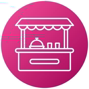Food Stand Icon Style vector