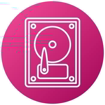 Hard Disk Icon Style vector
