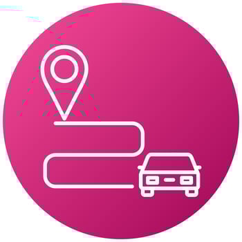 Driving Route Icon Style vector