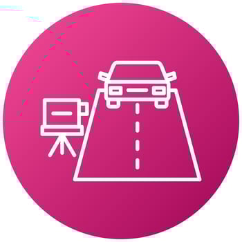 Speed Trap Icon Style vector