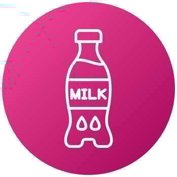 Milk Bottle Icon Style vector