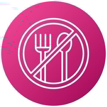 No Food Icon Style vector