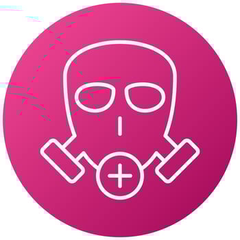 Gas Mask Icon Style vector