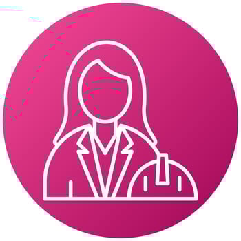 Female Engineer Icon Style vector