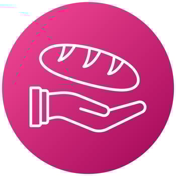 Bread Donation Icon Style vector