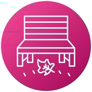 Autumn Bench Icon Style vector