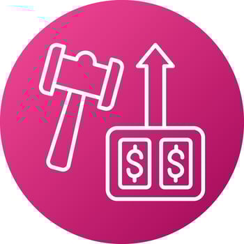 Auction Fundraiser Icon Style vector