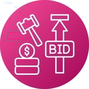 Maximum Bid Auction Icon Style vector