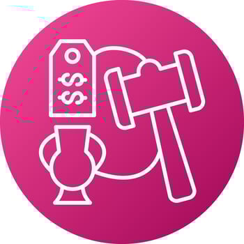 Reserve Bid Auction Icon Style vector