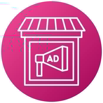 In Store Ads Icon Style vector