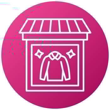 In Store Display Icon Style vector