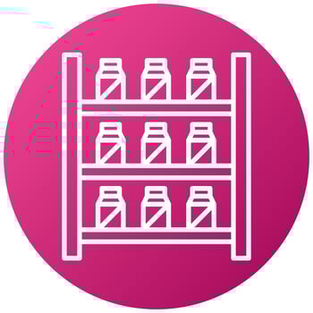 Well Stocked Shelves Icon Style vector