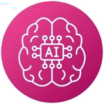 Brain Chip Icon Style vector