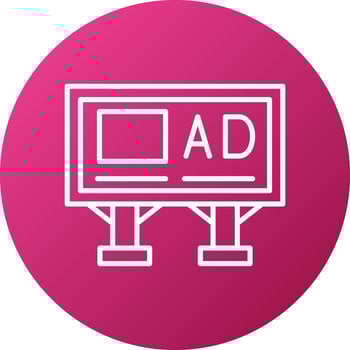 Banner Advertising Icon Style vector