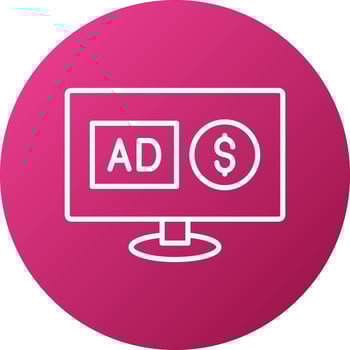 Paid Social Advertising Icon Style vector