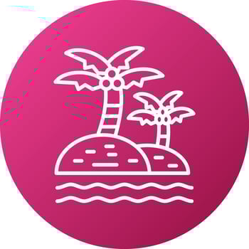Desert Oasis Icon Style vector