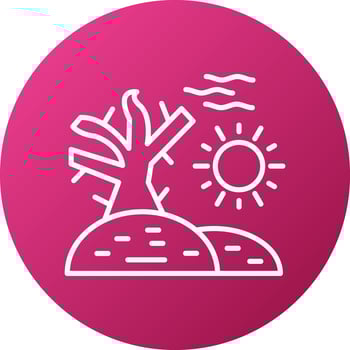Desert Weather Icon Style vector