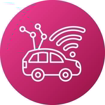 Autonomous Vehicle Icon Style vector