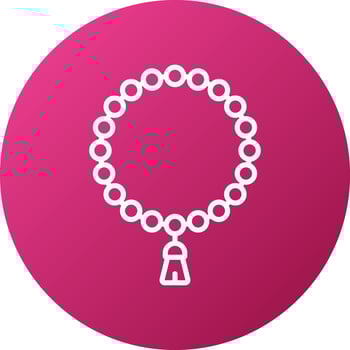 Rosary Icon Style vector