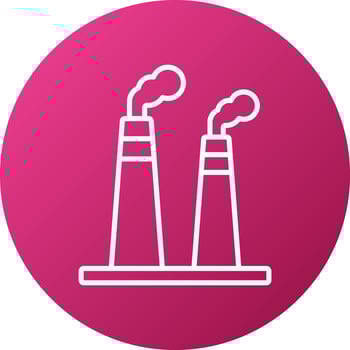 Factory Chimneys Icon Style vector