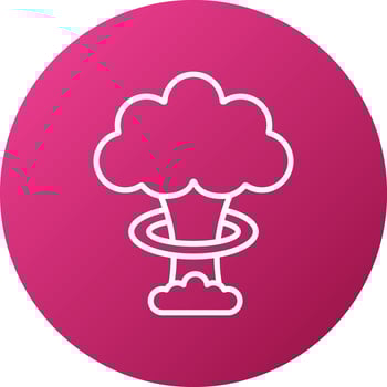 Nuclear Explosion Icon Style vector