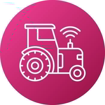 Smart Tractor Icon Style vector