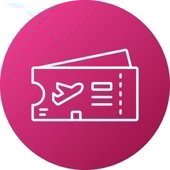 Boarding Pass Icon Style vector