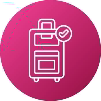 Checked Baggage Icon Style vector