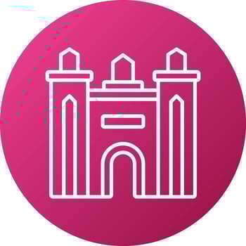 Dubai Gate Icon Style vector