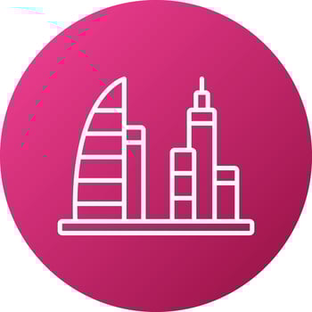 Dubai Scenery Icon Style vector