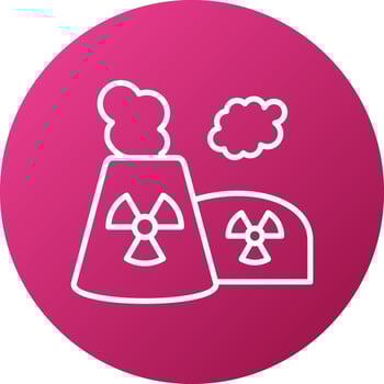 Nuclear Pollution Icon Style vector