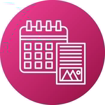 Content Calendar Icon Style vector
