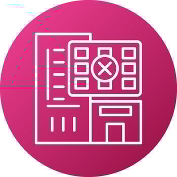 Booking Cancel Icon Style vector
