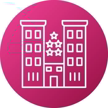 Luxury Hotel Icon Style vector