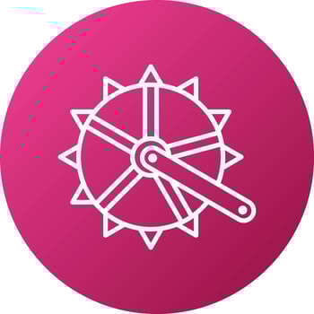 Crankset Icon Style vector