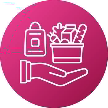 Groceries Delivery Icon Style vector