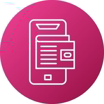 Mobile Wallet Icon Style vector