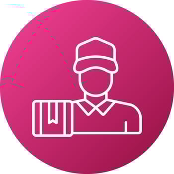 Delivery Man Icon Style vector