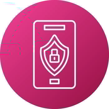 Mobile Security Icon Style vector